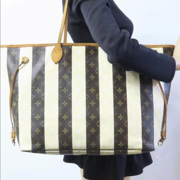 Louis Vuitton Rayures Gm Neverfull Monogram Bag - Picture 4 of 8